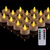 PUNPUBA LED Tea Light Remote Control Candle,Flickering Flameless LED Candle,Long