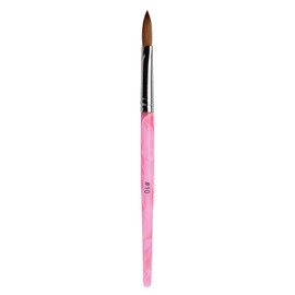 Rolabling Acrylic Nail Brushes Size 8 Nail Art Brush Nail Brush Nail Design Kolinsky Sable Manicure Tool Pink (size 10#)