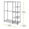 Whitmor Double Rod Closet with Shelves - Black