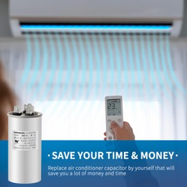 SARABURU 35+5 uF 35/5 MFD ±5% 370V/440VAC Dual Run Start AC Capacitor CBB65 Air Conditioner Capacitor for Unit Fan Motor Start, Heat Pump, Condenser Straight Cool, AC Motor, Condenser Fan, Compressor