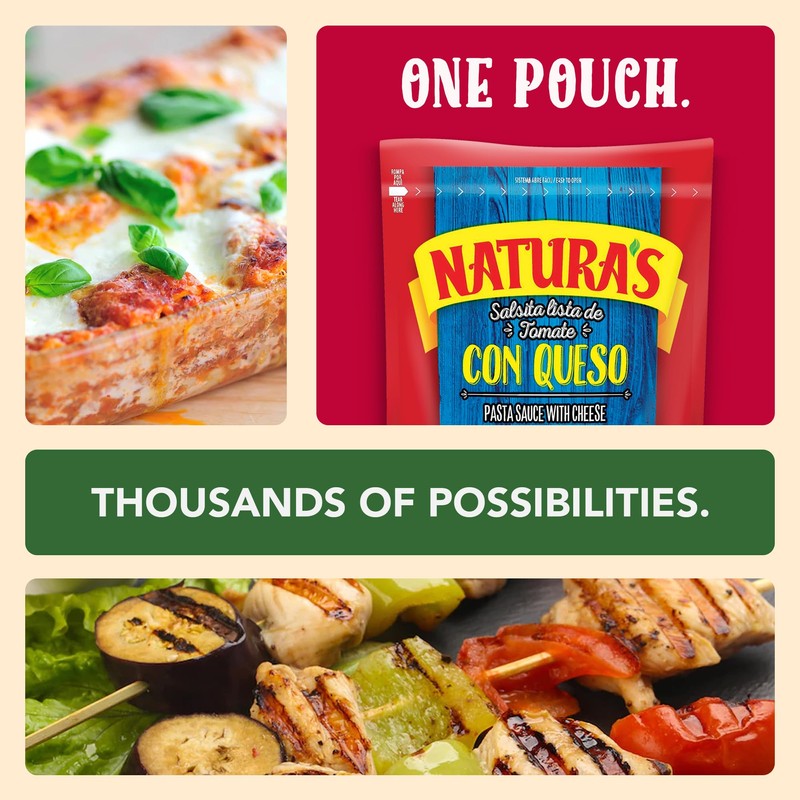 Natura's Cheese Pasta Sauce, 7.1oz. Pouch (Pack of 24)