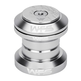 WFS NV.37 1-1/8 inch CNC Threadless MTB Road Headset with Top Cap, Silver, HS01ZQSIL