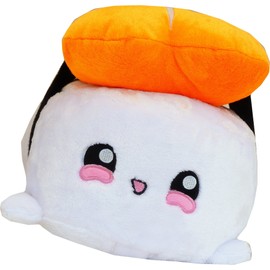 moodrush® XL Shrimp Sushi Cushion Japanese Food Plush Toy Emoticon Fluffy Fast Food Shrimp Sushi Ice Washable Approx. 25 x 25 x 34 cm