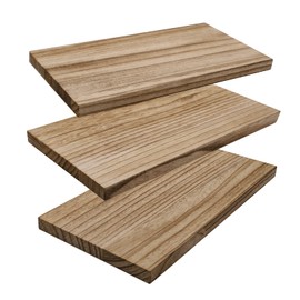 Pack of 3 Carving Wood Craft Wood Panels Wooden Cutouts for Crafts Natural Basswood Balsa Wood for Carving Wall Shelf Craft Painting Home Decorations Door Hanger Sign 29 x 15 x 1.5 cm