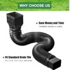 2 Pack Rain Gutter Downspout Extensions Flexible,Down Spout Extender Diverter