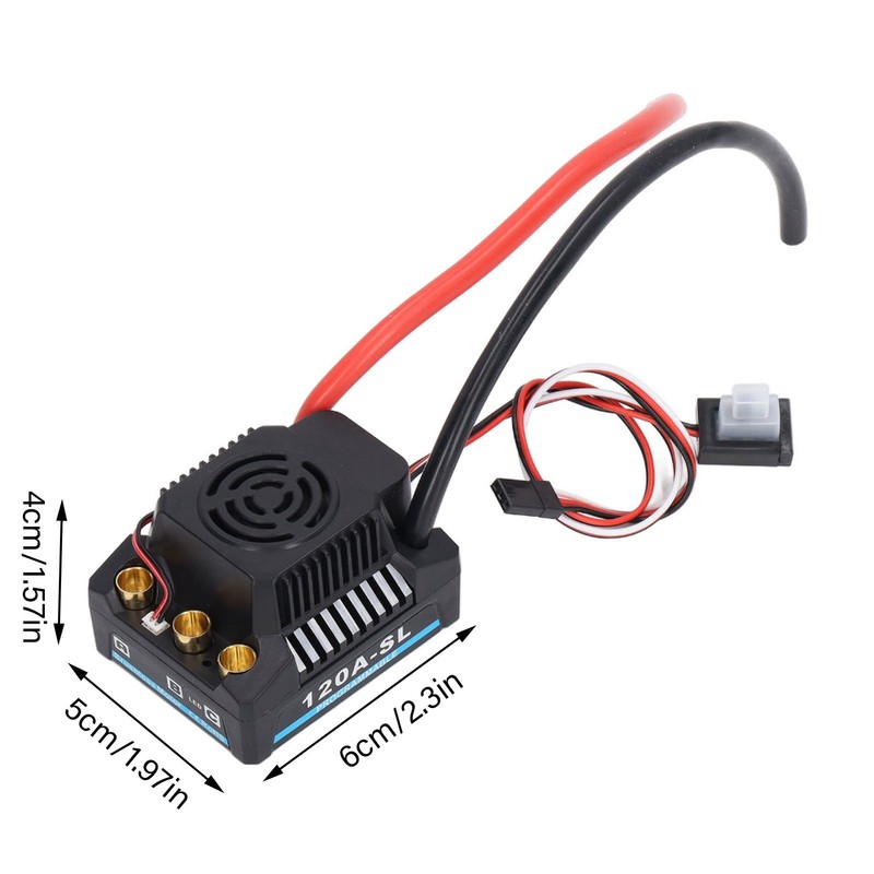120A Brushless ESC Professional Programmable Waterproof Electric Speed Controller for