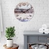 Stonebriar Vintage Farmhouse 14 Inch Round Battery Operated Hanging Wall
