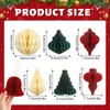 JULMELON 12 Pcs 4In Christmas Paper Honeycomb Decoration for Tree