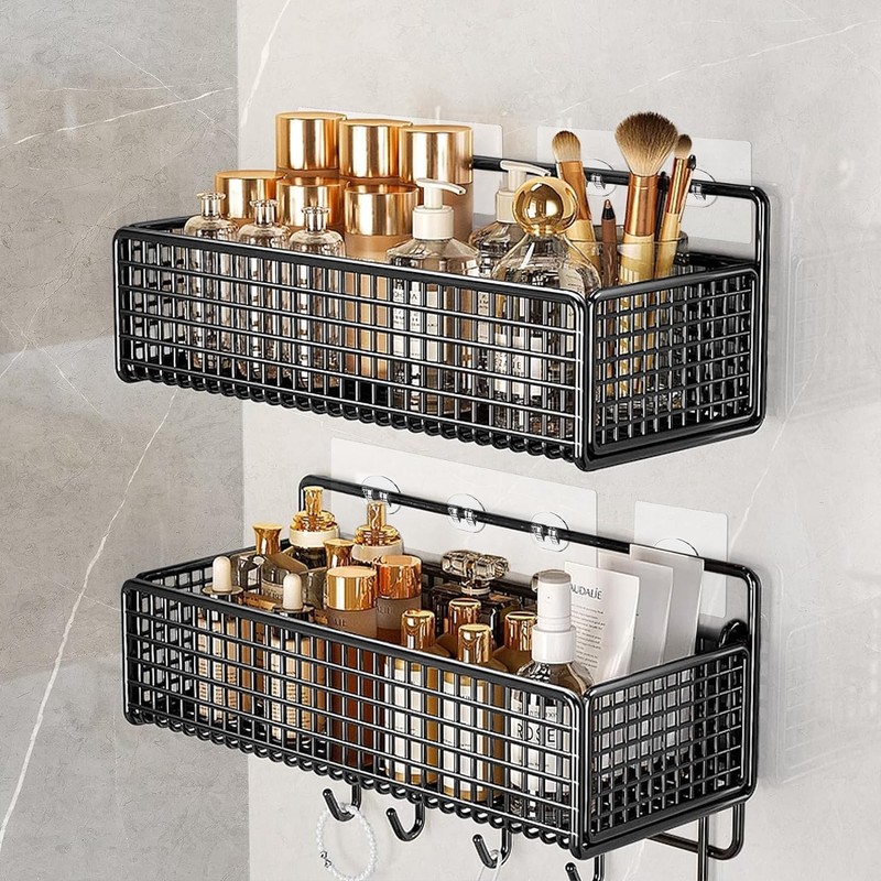 Spiglamm 4 Pack Shower Caddy Adhesive Hooks Replacement, Shower Shelf