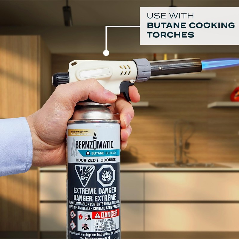 Bernzomatic Butane Fuel 8 oz Canister with TSR Valve –