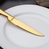 TAFAAL Stainless Steel Steak Knives, Corrosion Resistant, Serrated Sharp Blade,