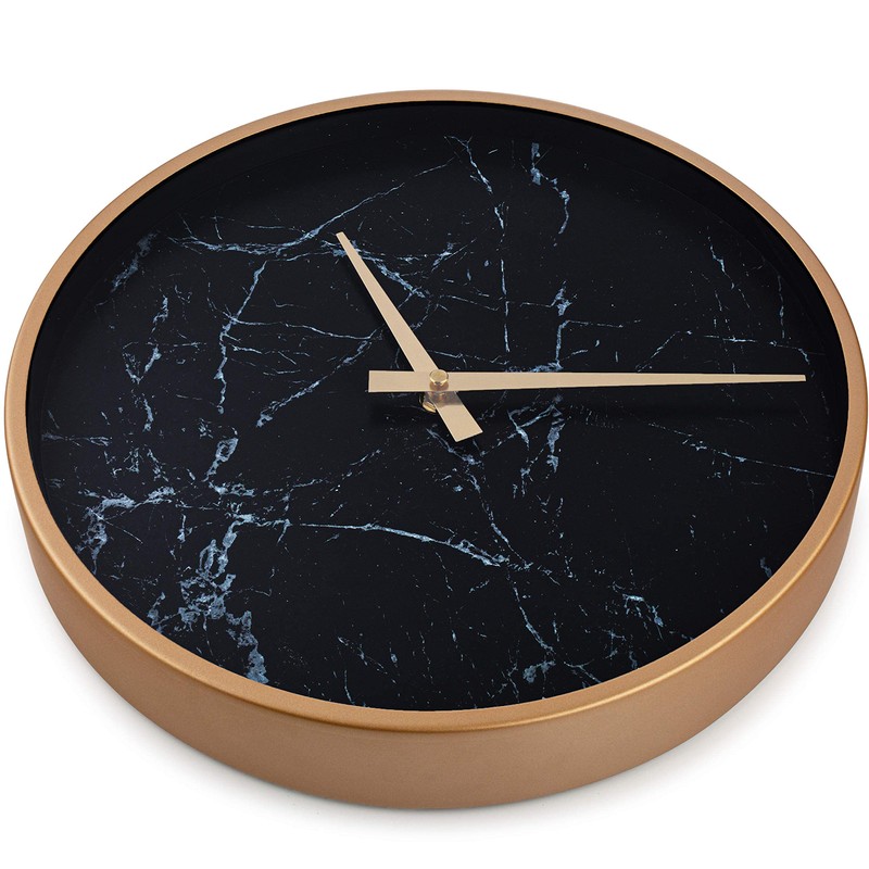 Bernhard Products Modern Wall Clock 13 Inch Noiseless Silent Non