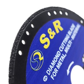 S&R Cutting Disc Multi-Material 125 mm x 22.2 mm, Multi Diamond Cutting Disc for Metal, Wood, Stone, Plastic, for Angle Grinder