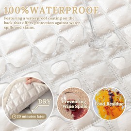 HDCAXKJ 100% Waterproof Velvet Recliner Sectional Couch Covers L Shaped Corner Reclining Sofa Cover Washable Thick Non Slip Sectional Slipcover with Pockets (5 Seat and 1 Middle Console, Beige)