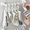 Kyuionty 12 Pcs Plastic Swivel Hanging Hooks Super Strong Rotating