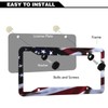 American Flag License Plate Frame Holder - 2 Pack Universal