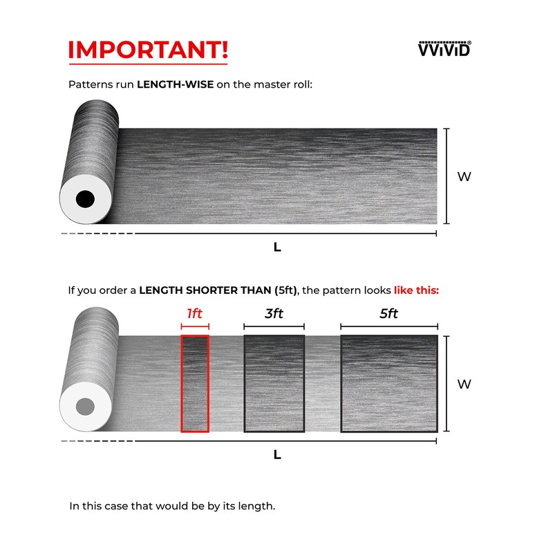 VViViD® XPO Silver Brushed Steel Car Wrap Vinyl Roll with