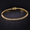 Gemsme 18K Gold Plated 3.0 Cubic Zirconia Classic Tennis Bracelet