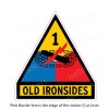 AR-2036 1st Armored Division Army Old Ironsides Bumper Sticker Window