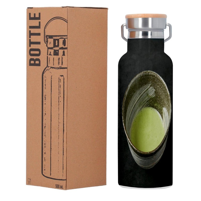 Stainless Steel Thermos Flask Matcha Green Japanese Kitchen 500 ml