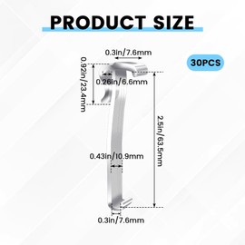 SATUY 30 Pcs 2.5 Inch Valance Clips, Clear Plastic Valance Clips for Blinds, Window Blinds Hidden Clip for Horizontal Blind Valance