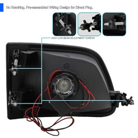 Spec-D Tuning LH-F15097G-RS Smoke Headlight (Led Euro)