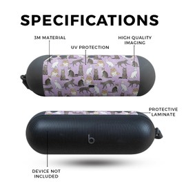 Glossy Glitter Speaker Skin Compatible with Beats Pill (2024) - Cat Chaos - Premium 3M Vinyl Protective Wrap Decal Cover - Easy to Apply | Crafted in The USA by MightySkins