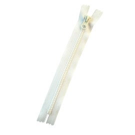 Reißverschluss Kunststoff Plastik nicht-teilbar 5mm PZn_101 (weiß, 47cm)