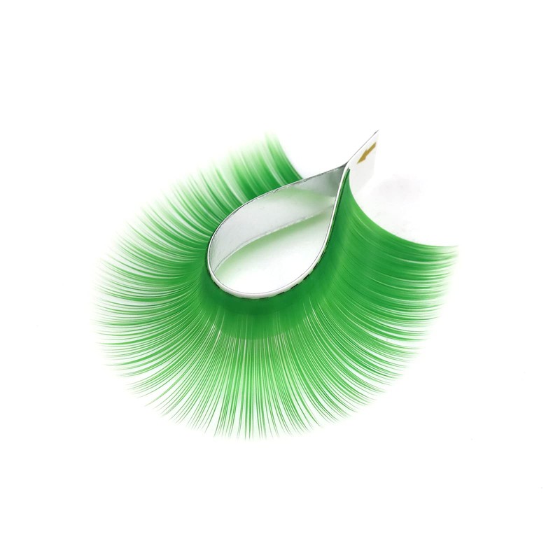 EMEDA Green Eyelash Extension Flat Eyelashes Colourful Green Light Eyelash