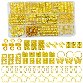 200 Pcs Hair Jewelry for Braids Accessories Loc Jewelry for Hair Dreadlock, Gold Hair Clips for Women, Hair Accessories