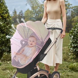 Bassinet Net Cover for Baby - Protective Mesh Netting Portable Crib | Full Cover Stroller Tent, Breathable Baby Pram Net for Outdoor Travel