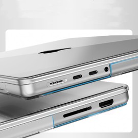 CLM-Tech Case Compatible with MacBook Pro 14 Inch M4 M3 M2 M1 Pro/Max Protective Case 2024-2021 A3112 A3185 A3401 A2918 A2992 A2779 A2442 - Ultra Thin Hard Shell Snap Case Cover Transparent