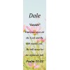 Dale "Gentle" Keepsake Name Meaning Bookmark with Bible Verse and