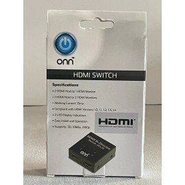 ONN HDMI Bi-Directional Switch 1080P 3D 4K