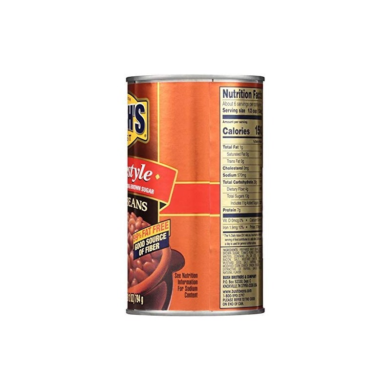 Bush's Best Baked Beans, Canned Homestyle Baked Beans, 28 Ounce
