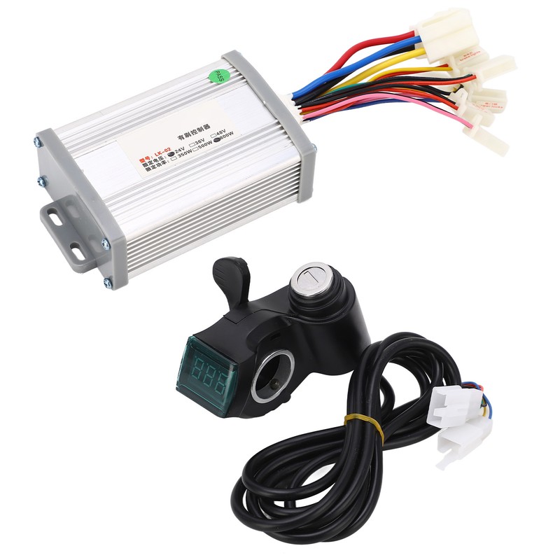 24V 800W Electric Bike Controller Thumb Throttle Handle Kit Lithium