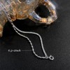 2 Pcs Silver Bracelets for Women Silver Chain Bracelet Shiny