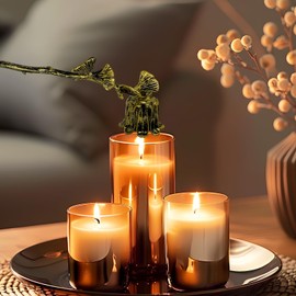 AimtoHome Candle Snuffer, Candlesnuffers Wick Snuffer Candle Extinguisher Accessory for Putting Out Extinguish Candle Wicks Flame Safely, Ginkgo Leaf Design Retro Gold