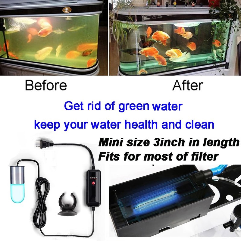 Aquarium UVC Clean Light Algae Clear Green Bloom Clean Fish