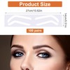 Guduling 100 Pairs Disposable Eyebrow Tape,Eyebrow Stencil Stickers Disposable,Adhesive Eyebrows