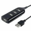 Unbranded Black USB 2.0 Hi-Speed 4-Port Splitter Hub For PC