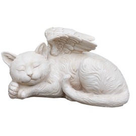 Napco 11145 Sleeping Angel Cat with Wings Garden Statue, 9.75 x 5