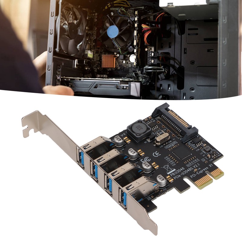 PCI E to USB 3.0 Expansion Card 5GB Transmission 4