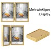 AVEAX Double 10x15 Photo Frame Folding Wooden Picture Frame with