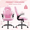 HOMEFLA Computer Gaming Desk Chair Ergonomic Lumbar Support with Flip-up