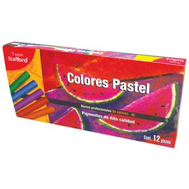 Stafford- Pinturas barras colores pastel c/12 stafford