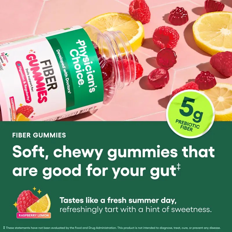 Fiber Gummies for Digestive Support & Daily Wellness – Raspberry