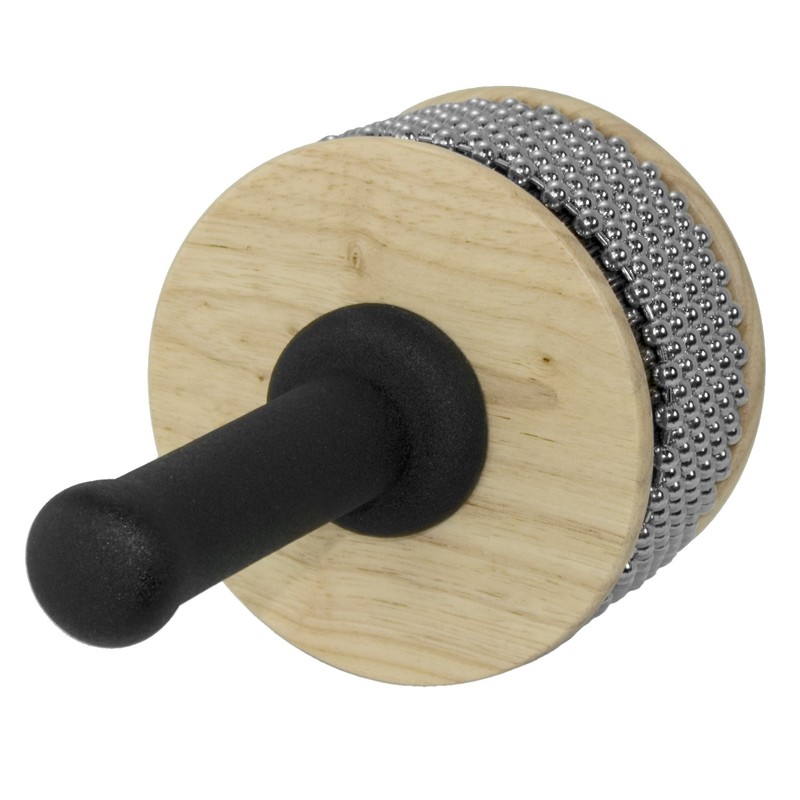 TIGER CAB14-NT Large Wooden Cabasa/Afuche - Steel Beads - Shaker