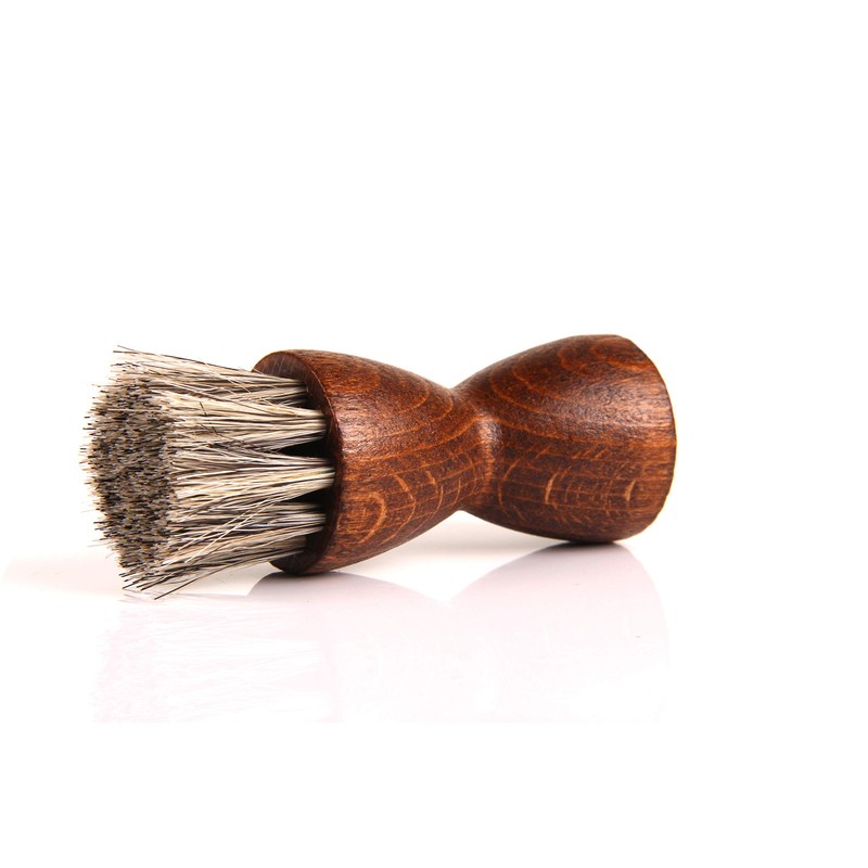 Small Jar Brush Diabolo – Horsehair – Wooden Shoe Brush