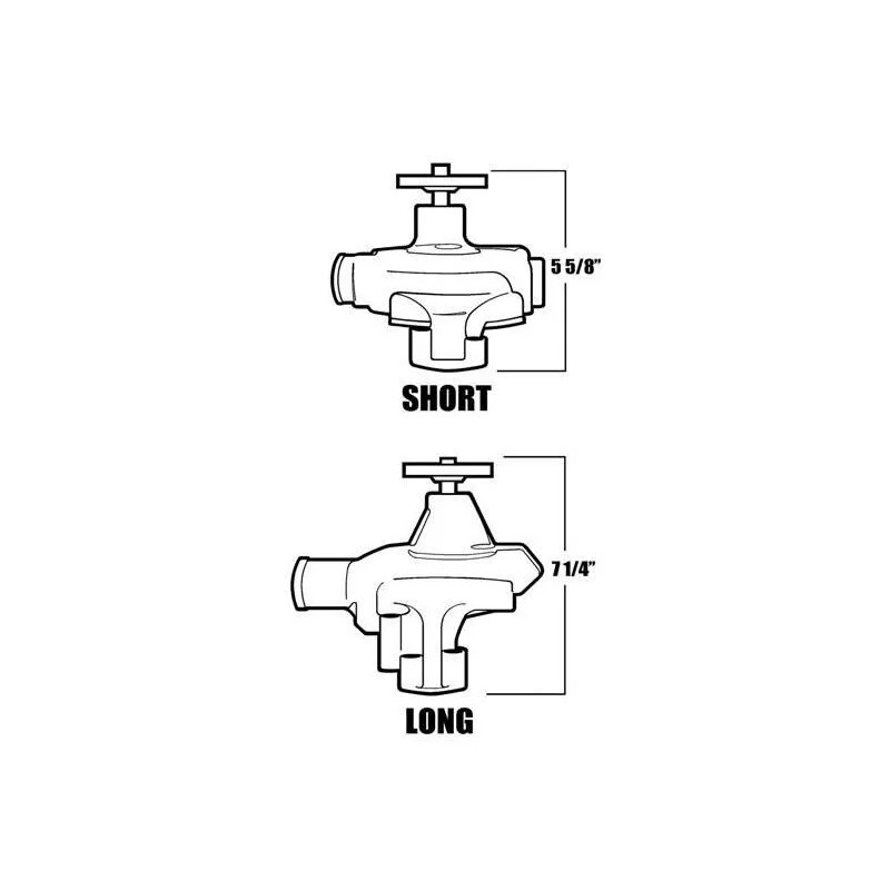 HRC SB Chevy Saginaw Power Steering Pump Bracket Long Water